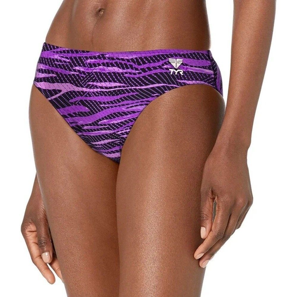 TYR Unisex Youth Durafast Crypsis Alvr Racer Brief Swimsuit RCR7Y Purple Size 24